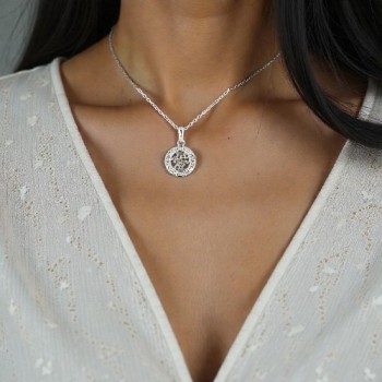 Sterling Silver Necklace Love in Chinese Character 18 Inches